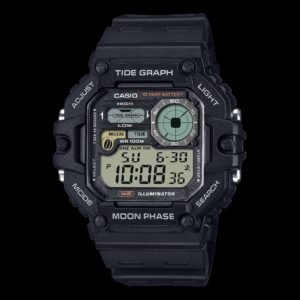Casio Men's Square Plastic Resin Digital Watch AE1200WH-1A